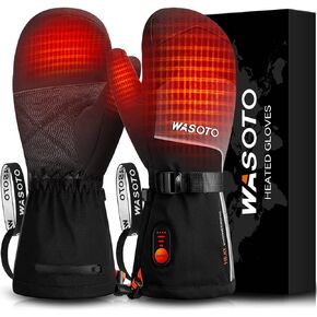 Heated Mittens Gloves for Women Men 7.4V 22.2WH Electric Rechargeable Waterproof Ski Gloves for Winter Work Skiing Snowboarding Hiking Fishing Camping(M) in Kuwait