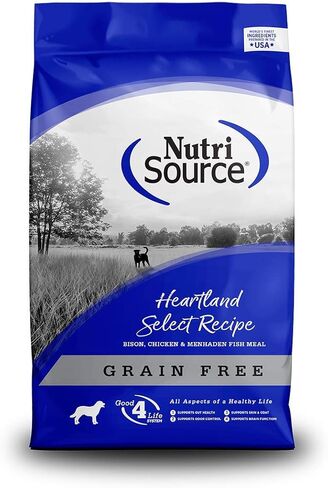 طعام الحيوانات الأليفة من Tuffy's Nutrisource هارتلاند سيليكت مع طعام جاف للكلاب من البيسون، 5 رطل in Kuwait