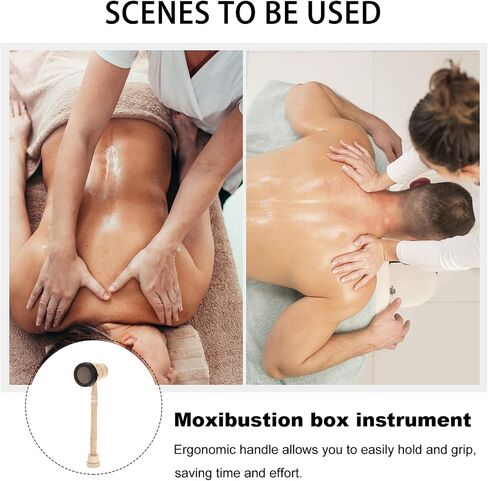 Healifty Wood Tools Mugwort Fire Cupping Set Moxa Stick Burner Holder Mini Wooden Moxa Box Healing Portable Box Mugwort Mugwort Artemisia Moxibustion in Saudi Arabia
