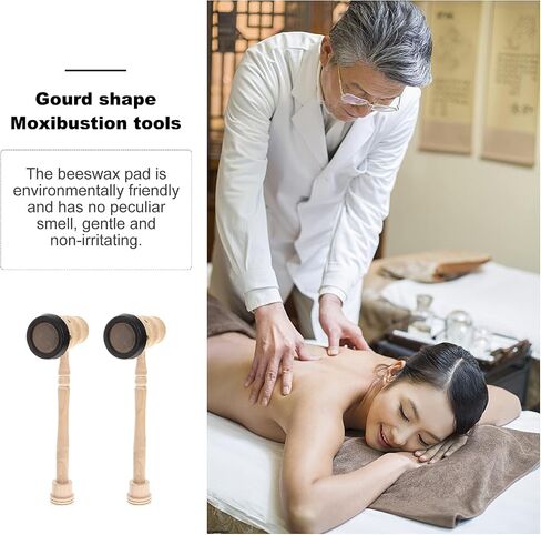 Healifty Wood Tools Mugwort Fire Cupping Set Moxa Stick Burner Holder Mini Wooden Moxa Box Healing Portable Box Mugwort Mugwort Artemisia Moxibustion in Saudi Arabia