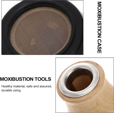 Healifty Wood Tools Mugwort Fire Cupping Set Moxa Stick Burner Holder Mini Wooden Moxa Box Healing Portable Box Mugwort Mugwort Artemisia Moxibustion in Saudi Arabia