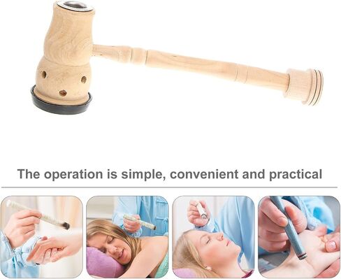 Healifty Wood Tools Mugwort Fire Cupping Set Moxa Stick Burner Holder Mini Wooden Moxa Box Healing Portable Box Mugwort Mugwort Artemisia Moxibustion in Saudi Arabia