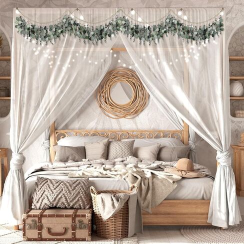 Alynsehom Artificial Eucalyptus Wall Hanging Decor Greenery Boho Chic Home Decorations Farmhouse Rustic Plants with Wooden Stick for Bedroom Living Room Apartment Ornament Gift (Green-1) in Saudi Arabia