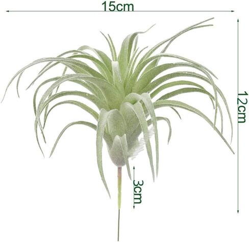 EBUYOM 2 جهاز كمبيوتر شخصى النباتات العصارية الاصطناعية غير بوعاء وهمية يتدفقون Tillandsia نباتات الهواء النضرة Bromeliads باقة ترتيبات النباتات الصناعية DIY لحديقة Terrarium ديكور المنزل الديكور الأخضر in Kuwait