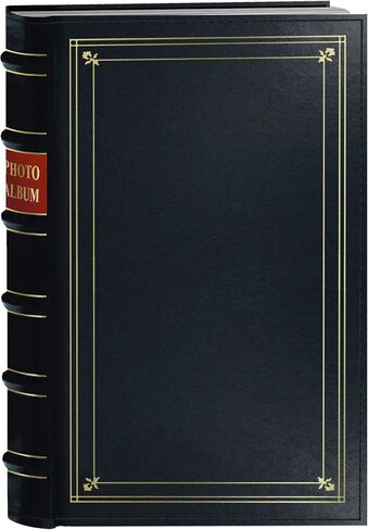 Pioneer Photo 204-Pocket Ring Bound Photo Album for 4 by 6-Inch Prints, Navy Blue Bonded Leather with Gold Accents Cover in Saudi Arabia