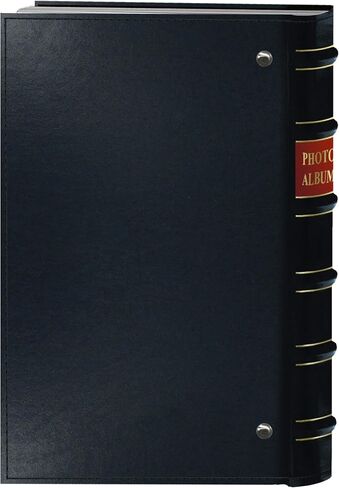 Pioneer Photo 204-Pocket Ring Bound Photo Album for 4 by 6-Inch Prints, Navy Blue Bonded Leather with Gold Accents Cover in Saudi Arabia
