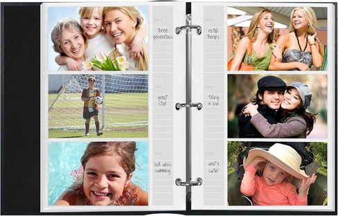 Pioneer Photo 204-Pocket Ring Bound Photo Album for 4 by 6-Inch Prints, Navy Blue Bonded Leather with Gold Accents Cover in Saudi Arabia