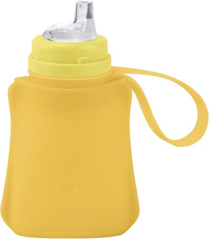 جيب للشرب والقش من Green Sprouts Sprout Ware مصنوع من السيليكون والنباتات (8 أونصة)، جيب بلاستيكي نباتي من السيليكون غير السام - أكوا in Kuwait