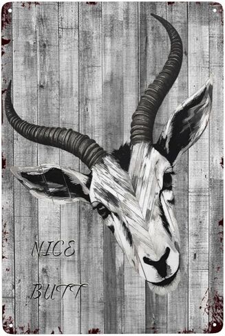 Phonily Funny Donkey Metal Tin Sign Donkey Nice Butt Wall Art Retro Donkey Wall Decoration for Bedroom Living Room Cafe Kitchen Bathroom 8Wx12L Inches in Kuwait