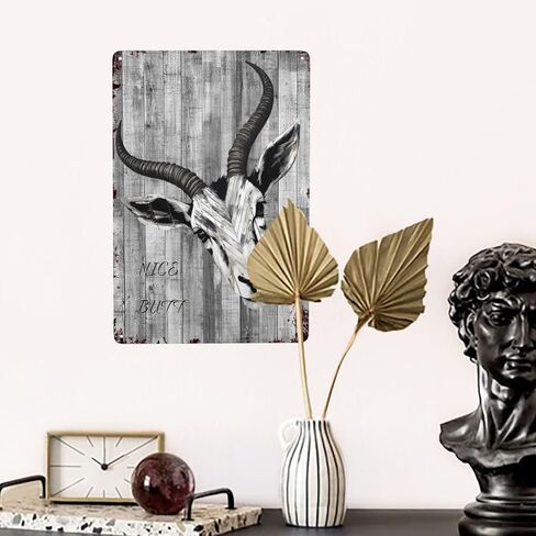 Phonily Funny Donkey Metal Tin Sign Donkey Nice Butt Wall Art Retro Donkey Wall Decoration for Bedroom Living Room Cafe Kitchen Bathroom 8Wx12L Inches in Kuwait