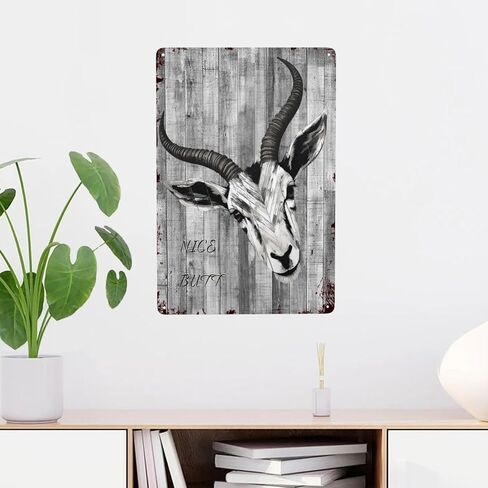 Phonily Funny Donkey Metal Tin Sign Donkey Nice Butt Wall Art Retro Donkey Wall Decoration for Bedroom Living Room Cafe Kitchen Bathroom 8Wx12L Inches in Kuwait