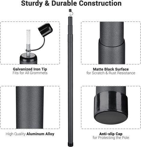 يس كوم مجموعة اعمدة خيمة متداخلة قابلة للتعديل ومحمولة من الالومنيوم للتخييم، عبوة من قطعتين in Kuwait