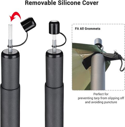 يس كوم مجموعة اعمدة خيمة متداخلة قابلة للتعديل ومحمولة من الالومنيوم للتخييم، عبوة من قطعتين in Kuwait