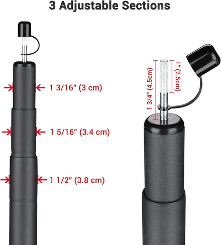 يس كوم مجموعة اعمدة خيمة متداخلة قابلة للتعديل ومحمولة من الالومنيوم للتخييم، عبوة من قطعتين in Kuwait