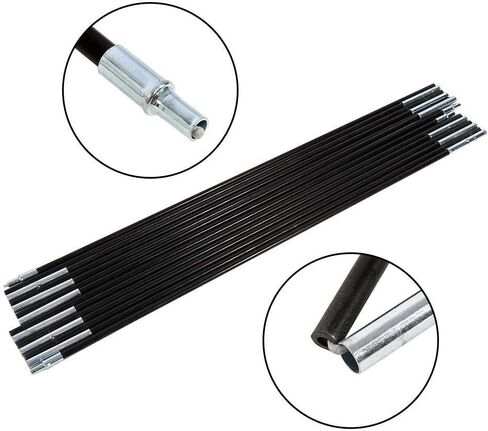 Fiberglass Tent Pole, 1 Sets Outdoor Camping Double Tent Pole Support Frames Kit Tent Replacement Poles Replacement Tent Poles Fiberglass Tent Poles Replacement Fiberglass Tent Pole Replacement in Saudi Arabia