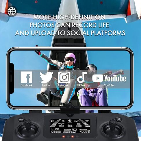 NMY N300 GPS Drones with Camera for Adults 4K, 3800ft Transmission, 40mins Flight Time on 2 Batteries, Brushless Motor, Mobile Phone Control, Multiple Flight Modes, Suitable for Beginners in Saudi Arabia