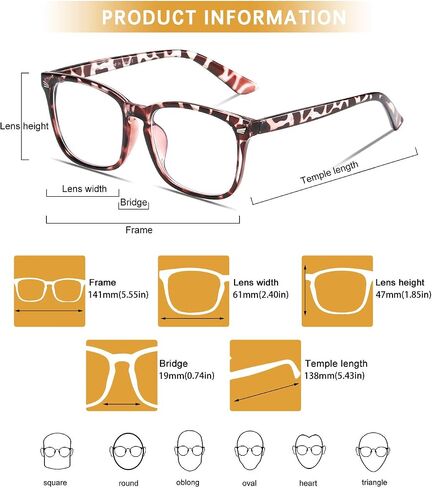 DUCO Blue Light Glasses for Men Women Blue Ray Blocking Glasses Computer Glasses for Teens Non prescription Eyeglasses 5201 in Saudi Arabia