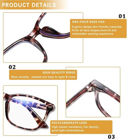 DUCO Blue Light Glasses for Men Women Blue Ray Blocking Glasses Computer Glasses for Teens Non prescription Eyeglasses 5201 in Saudi Arabia