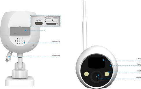 SANSCO Wire-Free Solar Battery Powered Security Camera, 4MP Outdoor WiFi IP Camera with Solar Panel, Waterproof,PIR Human Motion Detection, Night Vision, 2 Way Audio in Saudi Arabia