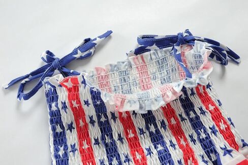 Toddler Girls 4th of July Dress Girls American Flag Outfit Kids Patriotic Independence Memorial Day Dress in Kuwait