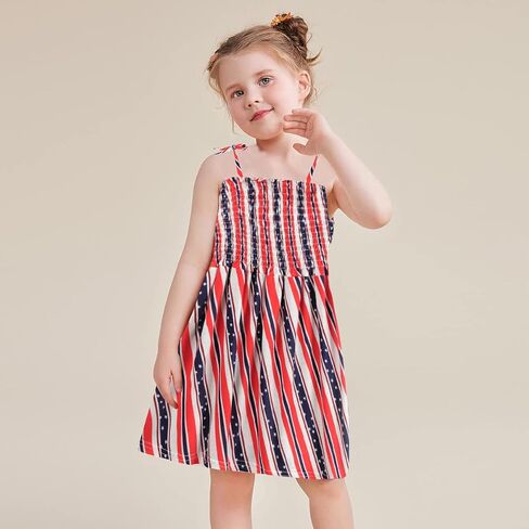 Toddler Girls 4th of July Dress Girls American Flag Outfit Kids Patriotic Independence Memorial Day Dress in Kuwait