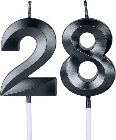 Blue 28th & 82nd Birthday Candles for Cakes, Number 28 82 Candle Cake Topper for Party Anniversary Wedding Celebration Decoration in Saudi Arabia