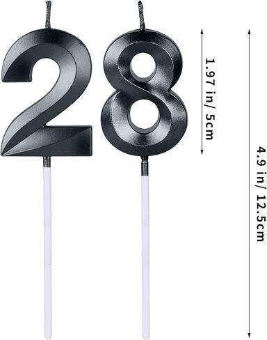 Blue 28th & 82nd Birthday Candles for Cakes, Number 28 82 Candle Cake Topper for Party Anniversary Wedding Celebration Decoration in Saudi Arabia