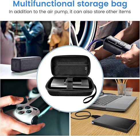 ميكدي تيك حافظة واقية للحمل متوافقة مع منفاخ الاطارات اللاسلكي وضاغط الهواء المحمول وحامل تخزين مضخة الاطارات للمحول وانبوب الهواء وكابل شحن USB (الصندوق فقط) in Kuwait
