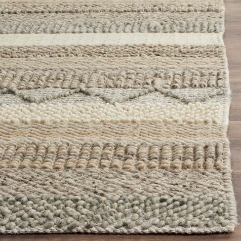 سجادة SAFAVIEH Natura Collection - 2'3" x 6'، بيج، صوف وقطن قبلي بوهو المغربي مصنوع يدويًا، مثالية للمناطق ذات حركة المرور العالية في غرفة المعيشة وغرفة النوم (NAT101A) in Saudi Arabia