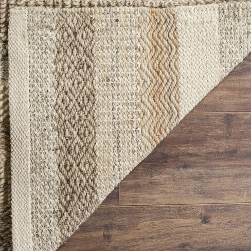 سجادة SAFAVIEH Natura Collection - 2'3" x 6'، بيج، صوف وقطن قبلي بوهو المغربي مصنوع يدويًا، مثالية للمناطق ذات حركة المرور العالية في غرفة المعيشة وغرفة النوم (NAT101A) in Saudi Arabia