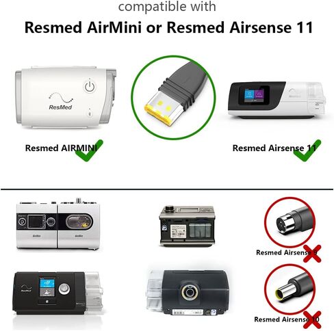 كابل شحن CASIMY PD USB-C 20V DC متوافق مع ResMed AirSense 11 Air 11 Airmini 65W 20W ResMed CPAP إلى 24V CPAP بطارية احتياطية لبنك الطاقة ومحول محطة شاحن مزود الطاقة in Kuwait