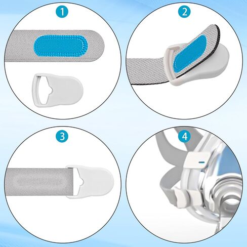 2 Pairs Positive Pressure Magnetic Headgear Clips, CPAP Headgear Clips for ResMed Quick-Disconnect Positive Pressure Mask Clips for AirFit F20 F30 N20 Positive Pressure Accessories Supplies in Saudi Arabia
