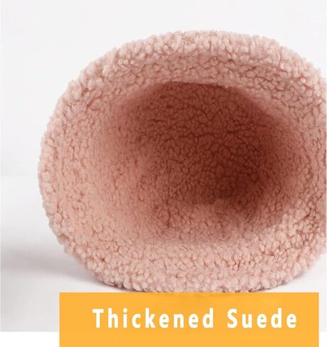 قبعة دلو شتوية للسيدات، قبعة صياد فروي للاستخدام الخارجي، قبعة من جلد الغزال والصوف العتيق، ترتدي كلا الجانبين in Kuwait