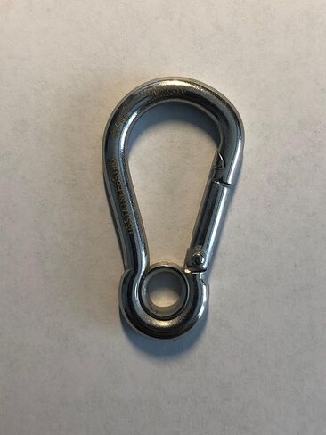 US Stainless 4 Pieces Stainless Steel 316 Spring Hook with Eyelet Carabiner 3/16" (5mm) Marine Grade in Saudi Arabia