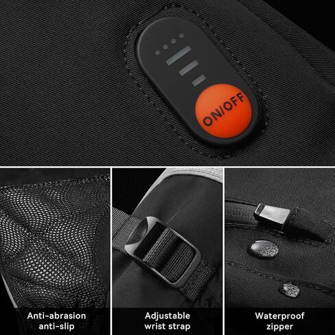 Heated Mittens Gloves for Women Men 7.4V 22.2WH Electric Rechargeable Waterproof Ski Gloves for Winter Work Skiing Snowboarding Hiking Fishing Camping(M) in Kuwait