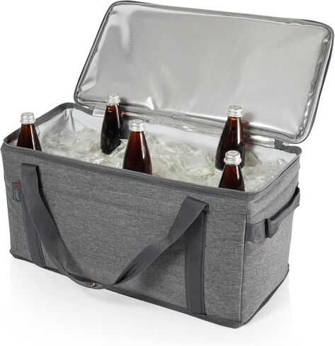 ONIVA - a Picnic Time brand 64 Can Collapsible Cooler, Large Insulated Soft Cooler Bag, Portable Beach Cooler with Shoulder Strap, (Heathered Gray) in Saudi Arabia