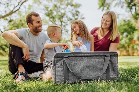 ONIVA - a Picnic Time brand 64 Can Collapsible Cooler, Large Insulated Soft Cooler Bag, Portable Beach Cooler with Shoulder Strap, (Heathered Gray) in Saudi Arabia