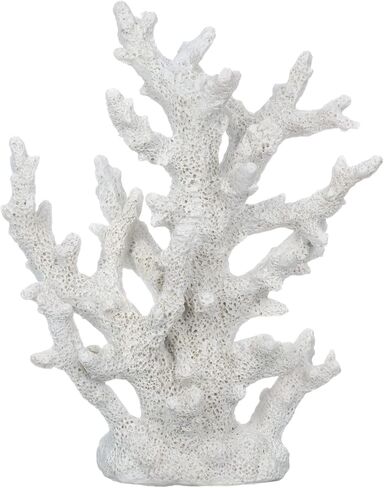 Decorative Sea Coral - 9.5x7.5x3.5" Coral Reef Decor - Small White Coral Decor for Beach House - White Coral Reef Decor - Decorative Coral Pieces - Sea Coral Decor - Perfect for Aquariums - Fish Tanks in Saudi Arabia