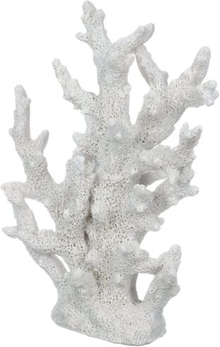 Decorative Sea Coral - 9.5x7.5x3.5" Coral Reef Decor - Small White Coral Decor for Beach House - White Coral Reef Decor - Decorative Coral Pieces - Sea Coral Decor - Perfect for Aquariums - Fish Tanks in Saudi Arabia