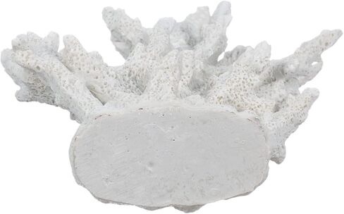 Decorative Sea Coral - 9.5x7.5x3.5" Coral Reef Decor - Small White Coral Decor for Beach House - White Coral Reef Decor - Decorative Coral Pieces - Sea Coral Decor - Perfect for Aquariums - Fish Tanks in Saudi Arabia