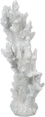 Decorative Sea Coral - 9.5x7.5x3.5" Coral Reef Decor - Small White Coral Decor for Beach House - White Coral Reef Decor - Decorative Coral Pieces - Sea Coral Decor - Perfect for Aquariums - Fish Tanks in Saudi Arabia