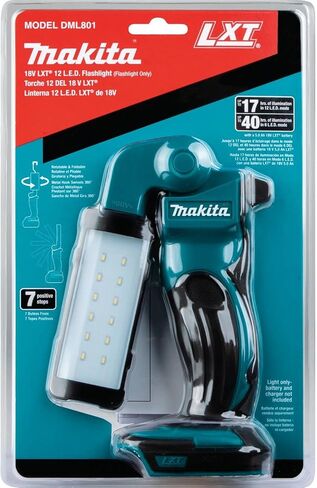 Makita DML801 18V LXT Lithium-Ion Cordless 12 L.E.D. Flashlight, Flashlight Only, Black in Saudi Arabia
