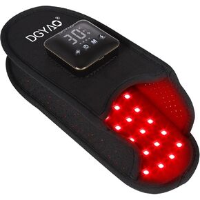 DGXINJUN Cordless Red Light Therapy for Foot Slipper FDA Cleared Wireless Near Infrared Light Therapy Device for Feet Toes Instep Pain Relief Led Portable Wearable Rechargeable with 4000mAh Battery