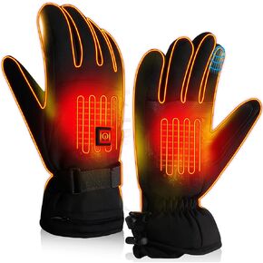 IFWATER Heated Gloves for Men Rechargeable Electric Battery Powered Heating Ski Gloves with 3 Levels Setting Touchscreen Waterproof Winter Thermal Gloves for Outdoor Indoor Gloves Hand Warmers in Saudi Arabia