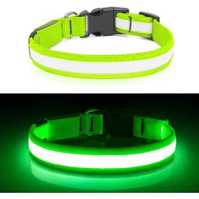 BiPawTi تضيء أطواق الكلاب - طوق كلب LED قابل لإعادة الشحن يتوهج في الظلام أطواق كلب - طوق كلب مضاء آمن لمشي الكلاب، والتخييم، والمشي لمسافات طويلة in Kuwait