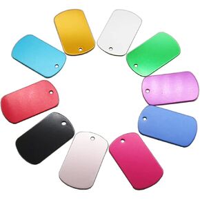 PEPRMROE 10 Pcs Heart Pet ID Tag Blank Aluminum Stamping Blanks Double Sided Pet Name Phone Number ID Tag Charm Personalized for Dog Cat Pet (Heart-1)