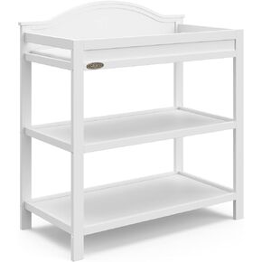 Graco Clara Changing Table (Espresso) - GREENGUARD Gold Ceritifed, Includes Bonus Water-Resistant Changing Table Pad with Safety Strap, 2 Open Shelves in Kuwait