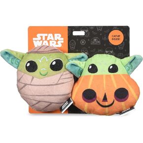 STAR WARS Halloween Yoda Pumpkin 9 Inch Squeaky Plush Pet Toy | Pets Squeaky Toy, Plush Dog Toys, Yoda Plush Toy, Yoda Stuffed Toy | Gifts for Pets, Halloween Pet Toys