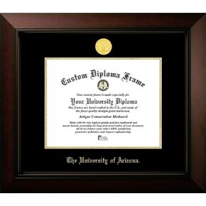 Campus Images University of Arizona Wildcats 11w x 8.5h Legacy Black Cherry Gold Embossed Diploma Frame in Kuwait