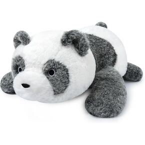 prewplam الحيوان المحشو المرجح، 1.6 رطل 16 "الباندا المرجحة القطيفة، لينة الحيوان المحشو المرجح للقلق، kawaii الباندا الرمادية الحيوان المرجحة المعانقة وسادة هدية للأطفال والكبار in Kuwait